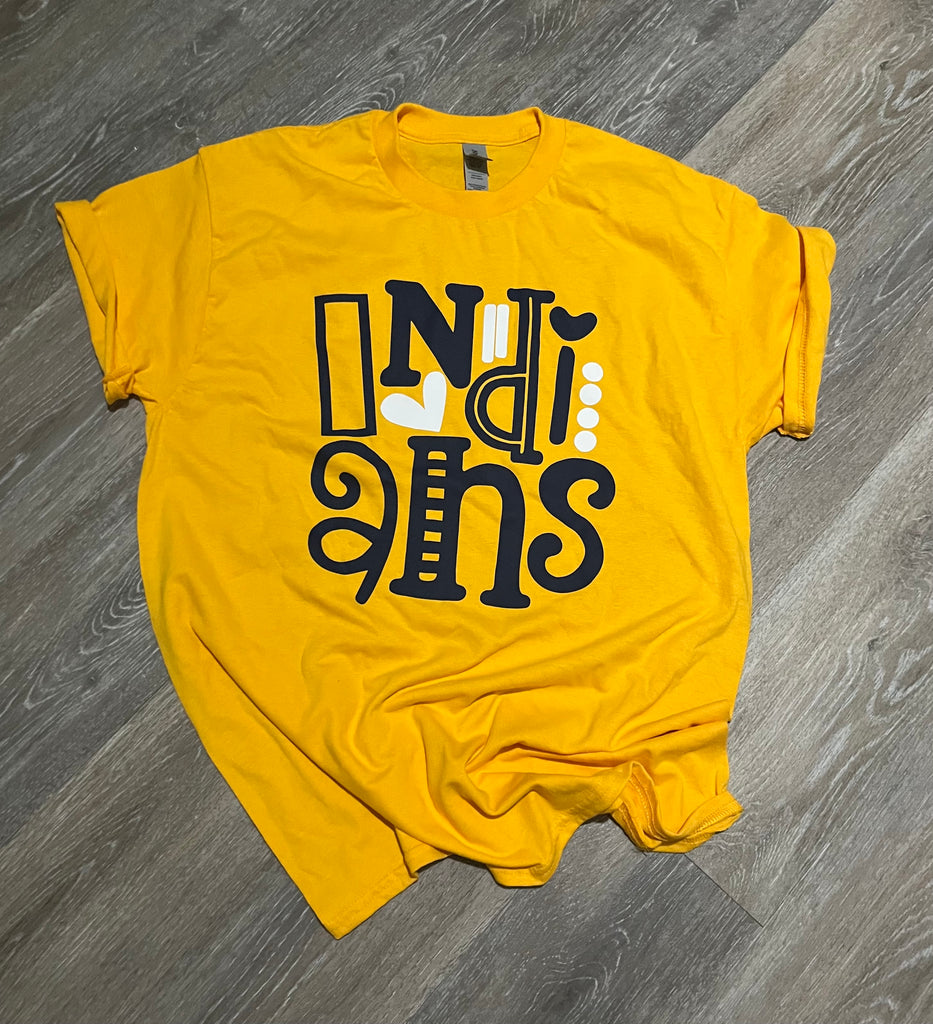 Indians Gold (Available in TShirt or Hooded Sweatshirt)