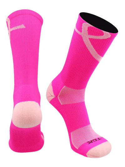 Pink Breast Cancer Awareness Socks