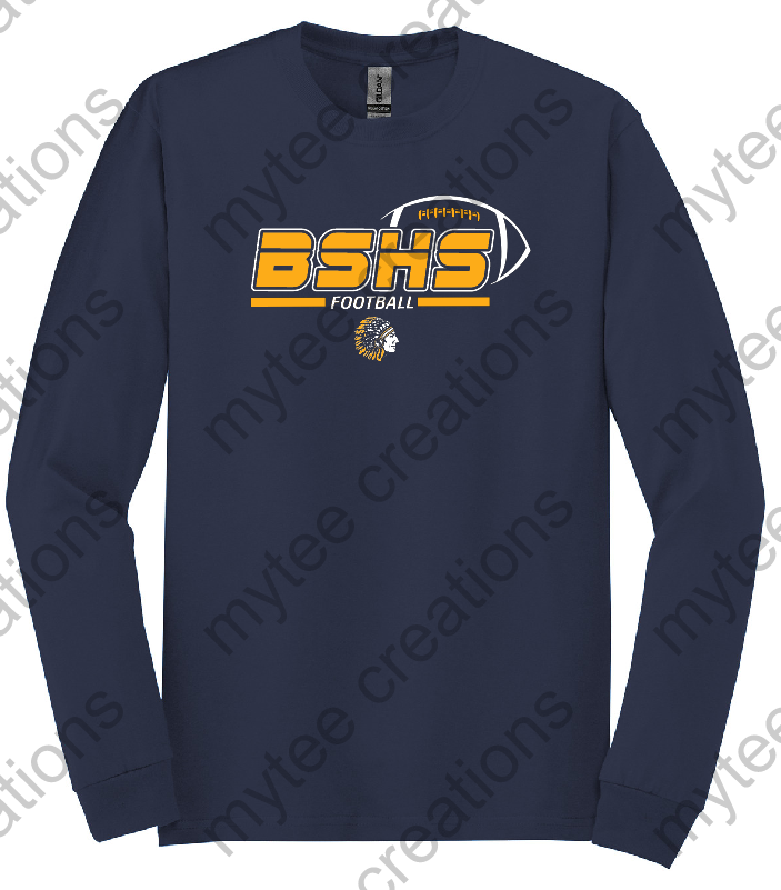 BSHS Navy Football Long Sleeve