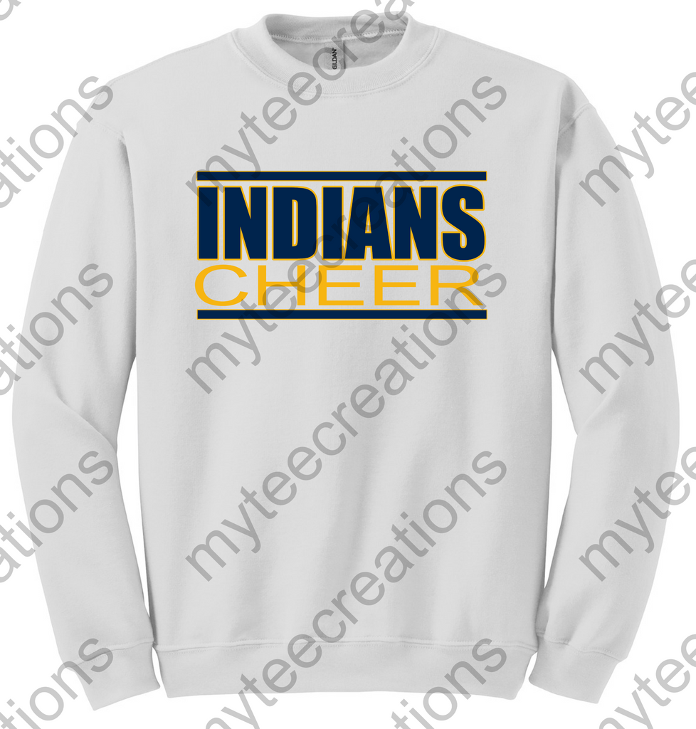 INDIANS Cheer - White Crewneck