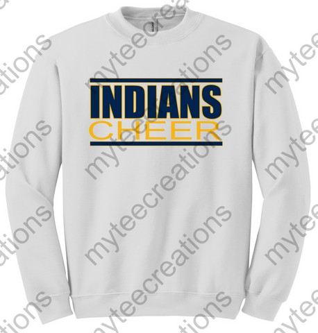 INDIANS Cheer - White Crewneck