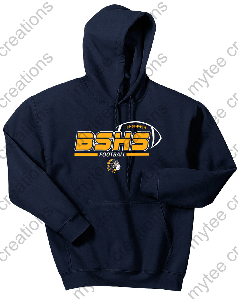 BSHS Navy Football Hooded Sweatshirt