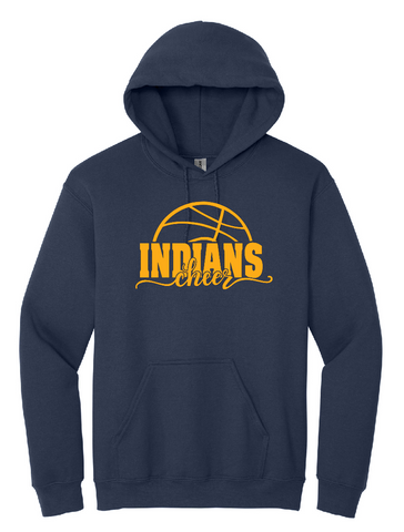 Indians Cheer Navy Hooded Sweatshirt