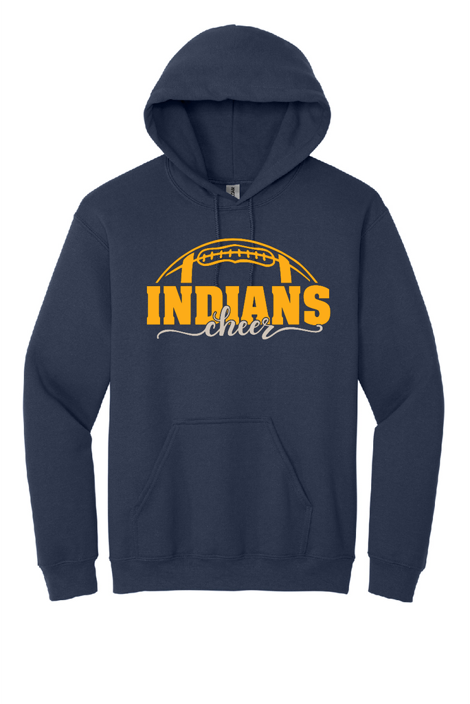 Indians Cheer Navy Hooded Sweatshirt