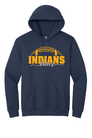Indians Cheer Navy Hooded Sweatshirt