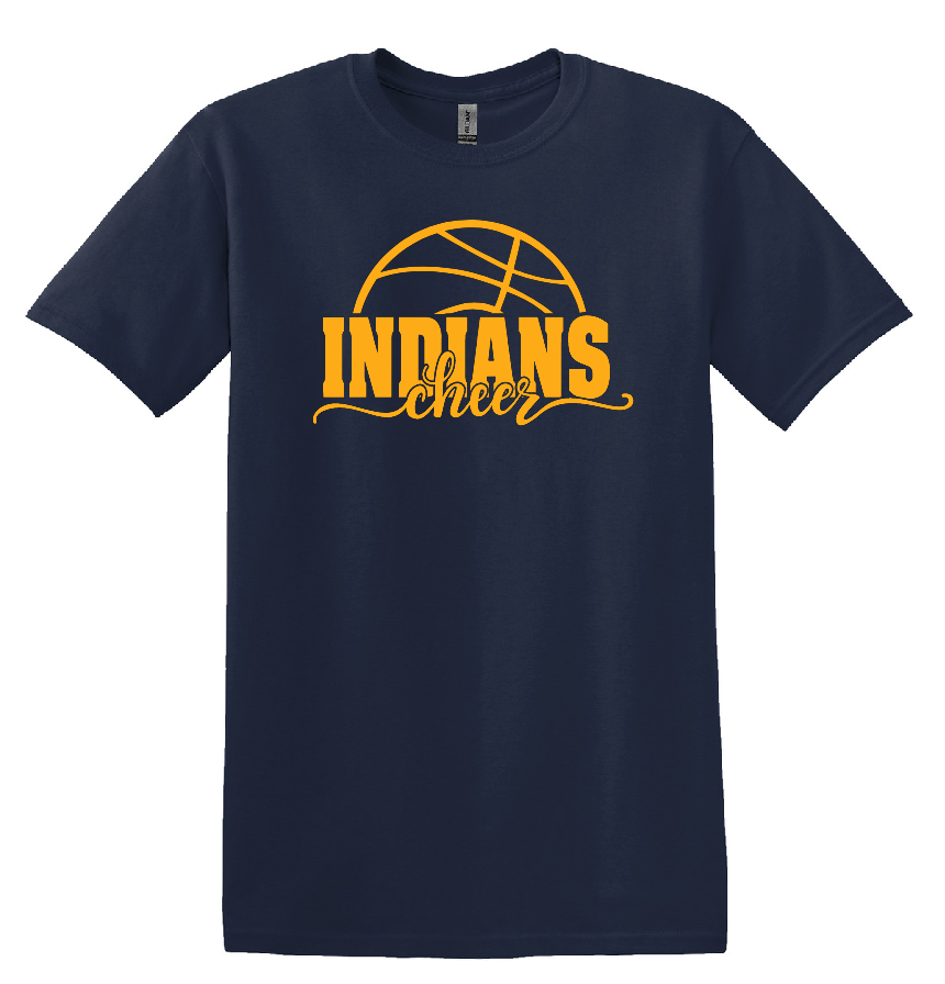 Indians Cheer Navy TShirt