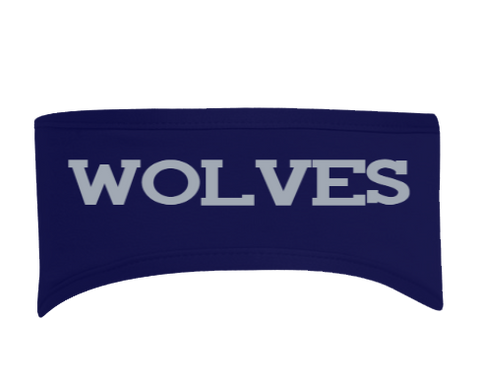 WOLVES Fleece Navy Headband
