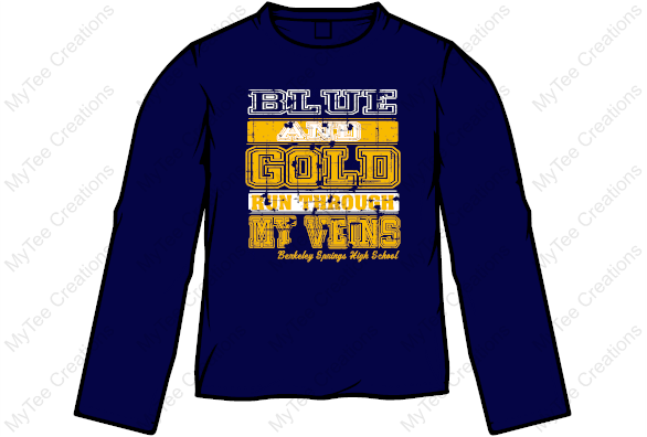 BSHS Blue and Gold Long Sleeve Tee