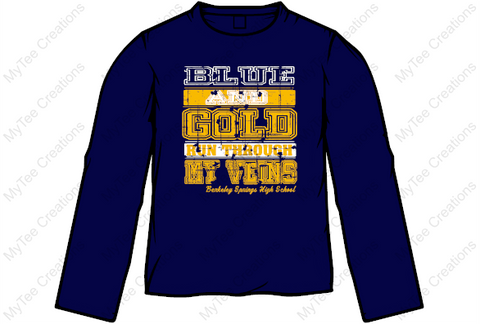 BSHS Blue and Gold Long Sleeve Tee